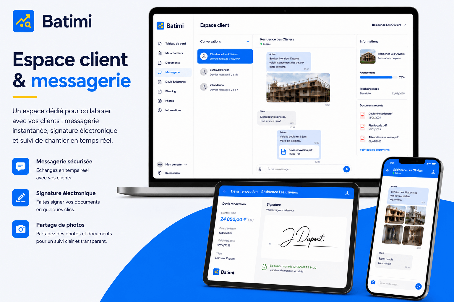 Espace client & messagerie